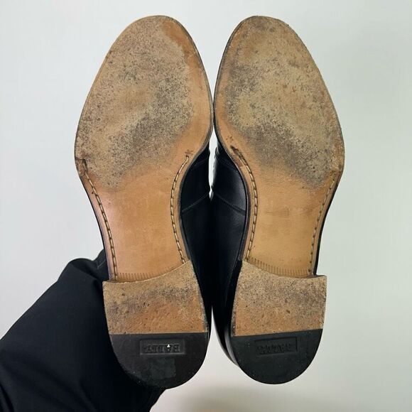 Bally Men’s Black and Cream Carena Slip on Almond Toe Penny Loafer main image 7